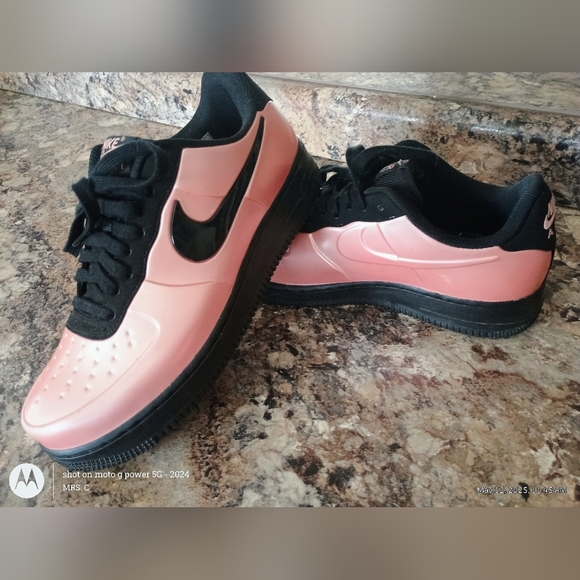 Pink And Black Foamposite Air Force One Rare Men's 7.5 Women's 9 - Picture 10 of 11